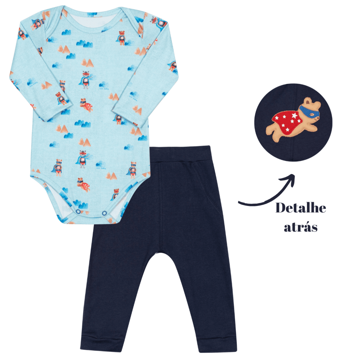 Conjunto Bebê Menino Mini Herói Nini & Bambini