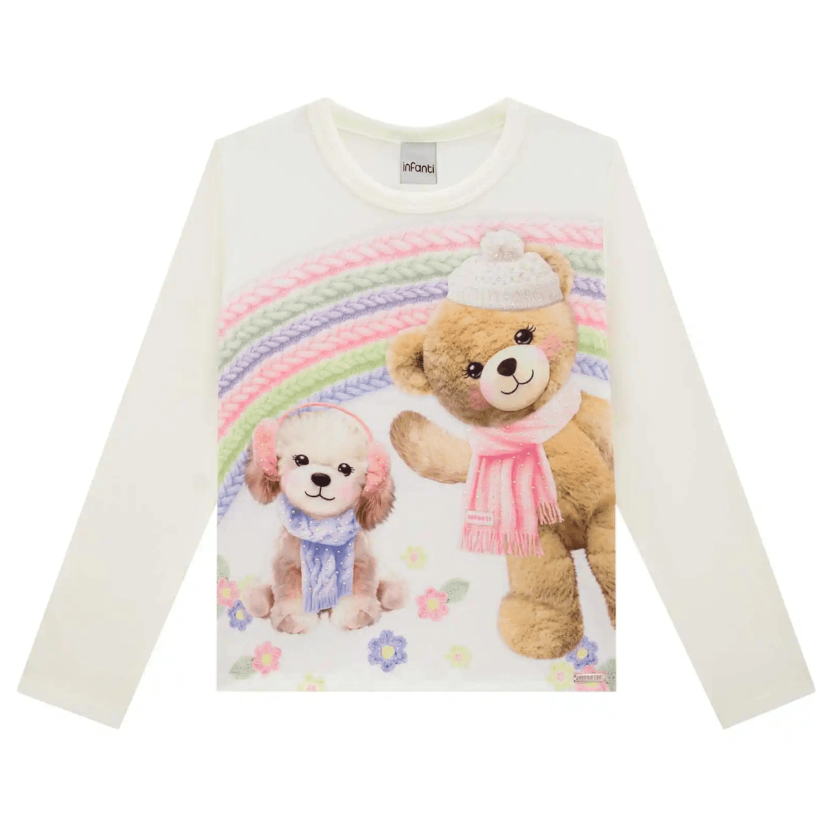 Blusa Infantil Manga Longa Estampada Infanti