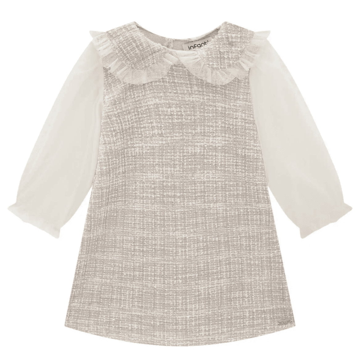 Vestido em Malha Tweed Brilho Infanti