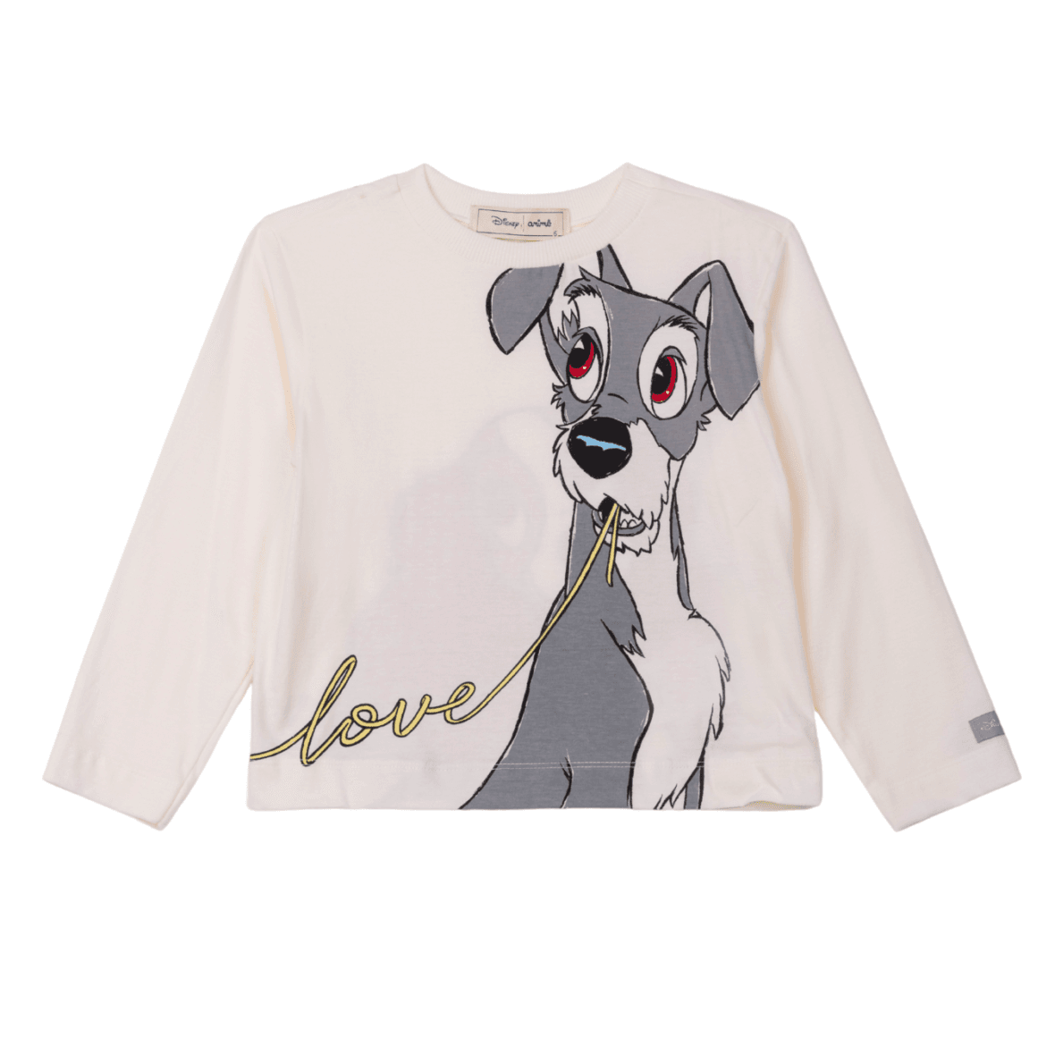 Blusa Infantil Manga Longa Dama e Vagabundo Animê