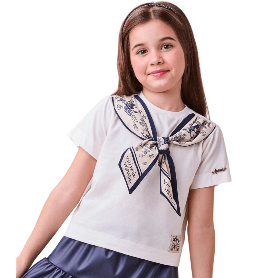 Blusa Infantil da Minnie com Lenço Animê