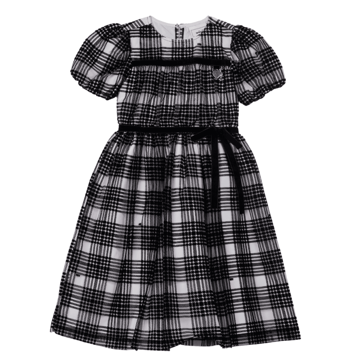 Vestido Infantil Tule Flocado Animê