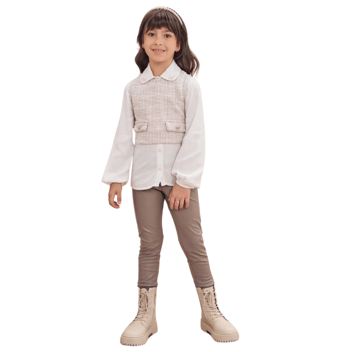 Conjunto Infantil 3 Peças com Colete Infanti