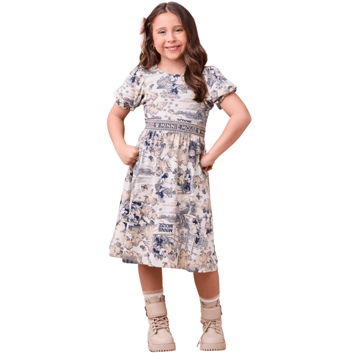 Vestido Infantil Minnie Mouse Vintage Animê