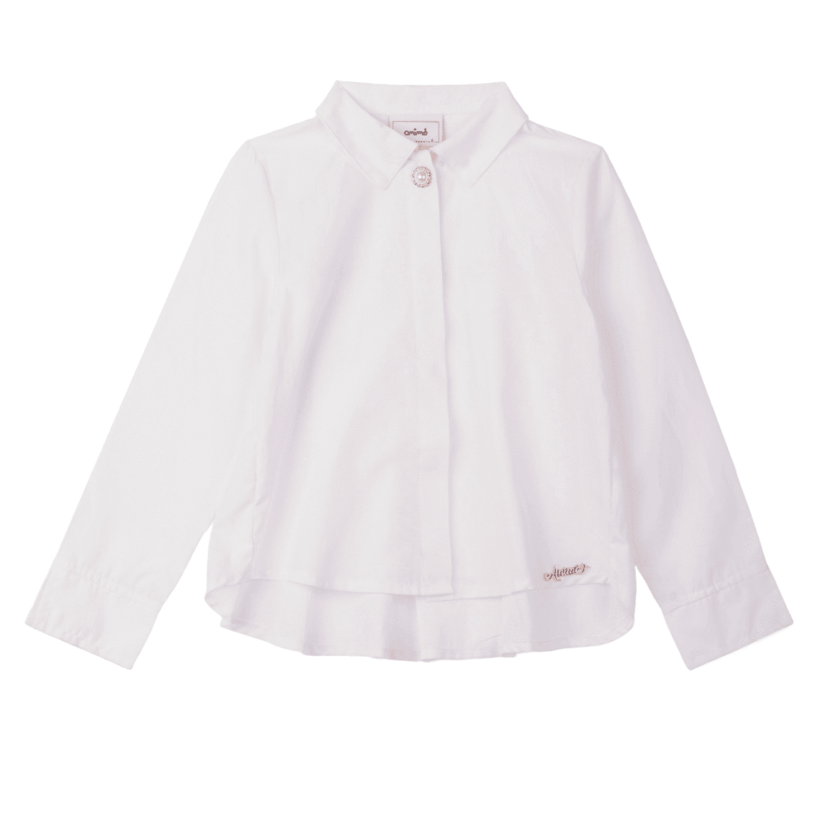 Camisa Infantil com Detalhes Plissados Animê