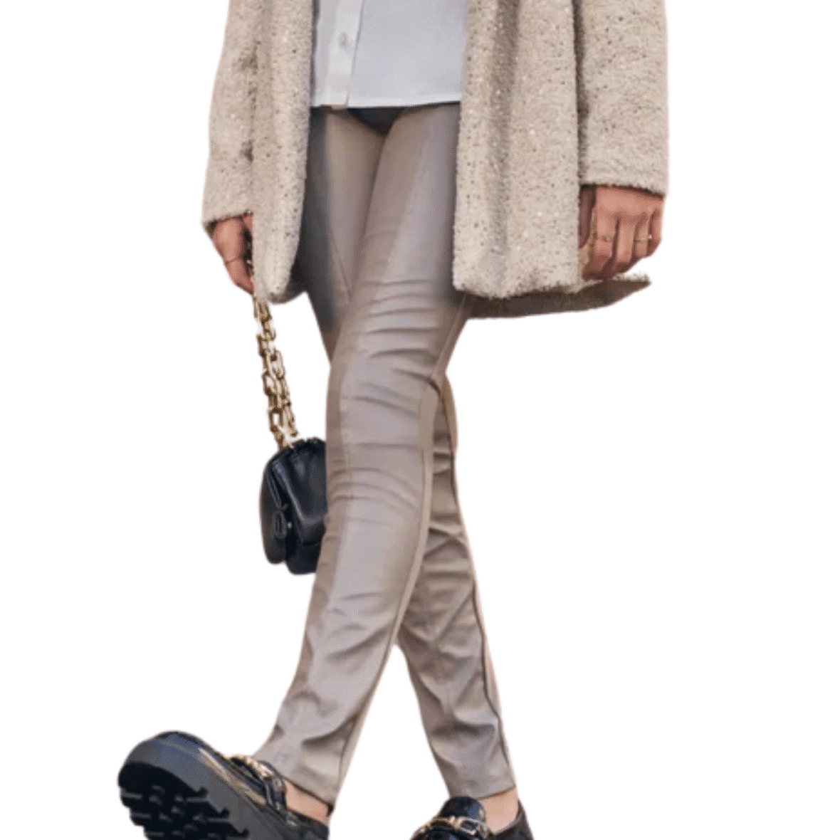 Calça Legging Juvenil em Couro e Termoskin Vic&Vicky