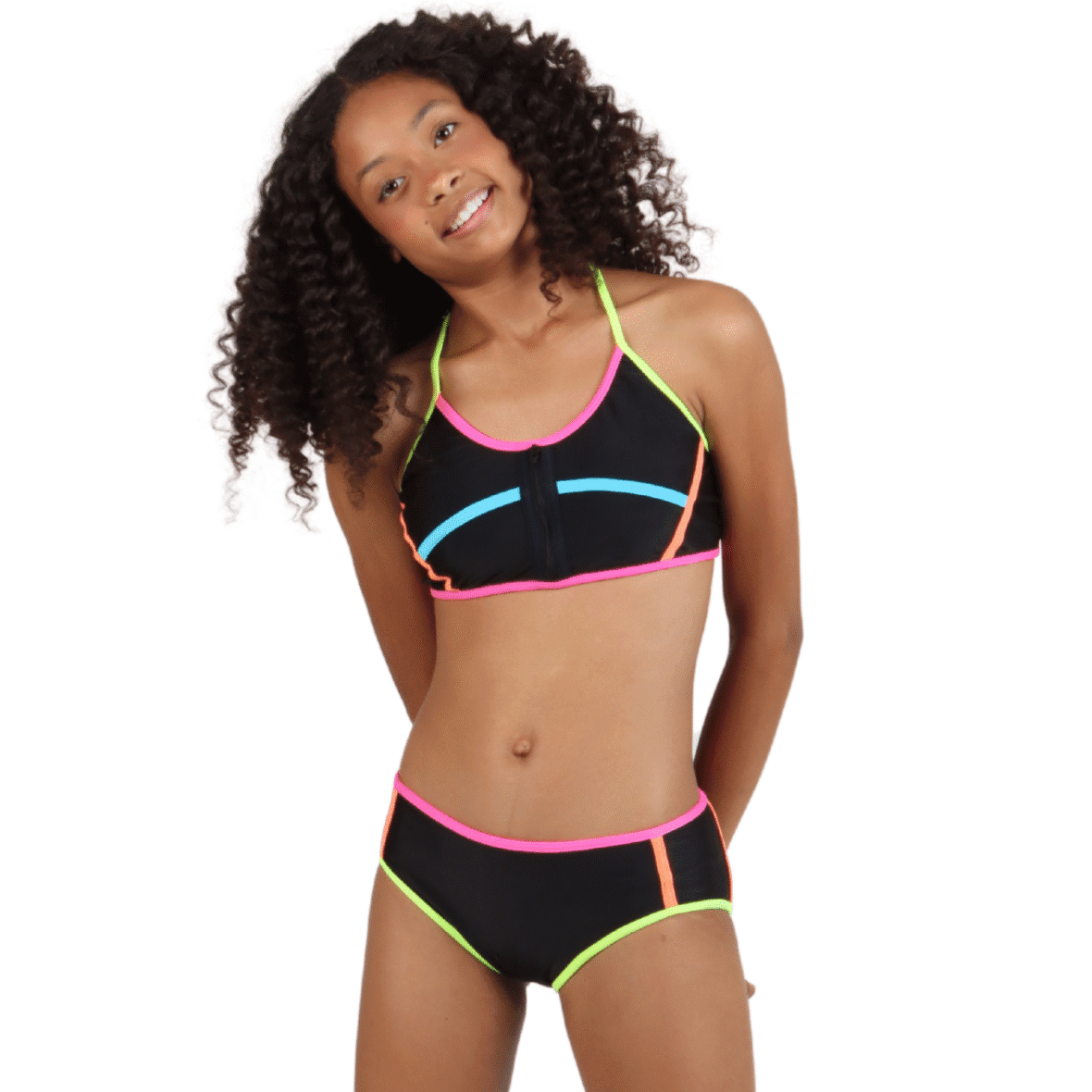 Biquini Infantil Cropped Preto Siri Kids