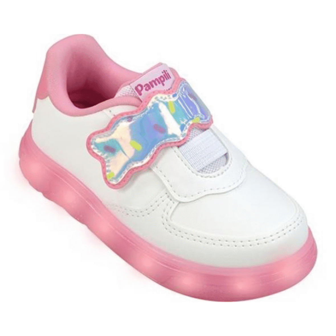 Tênis Sneaker Luz Granulado Rosa Pampili