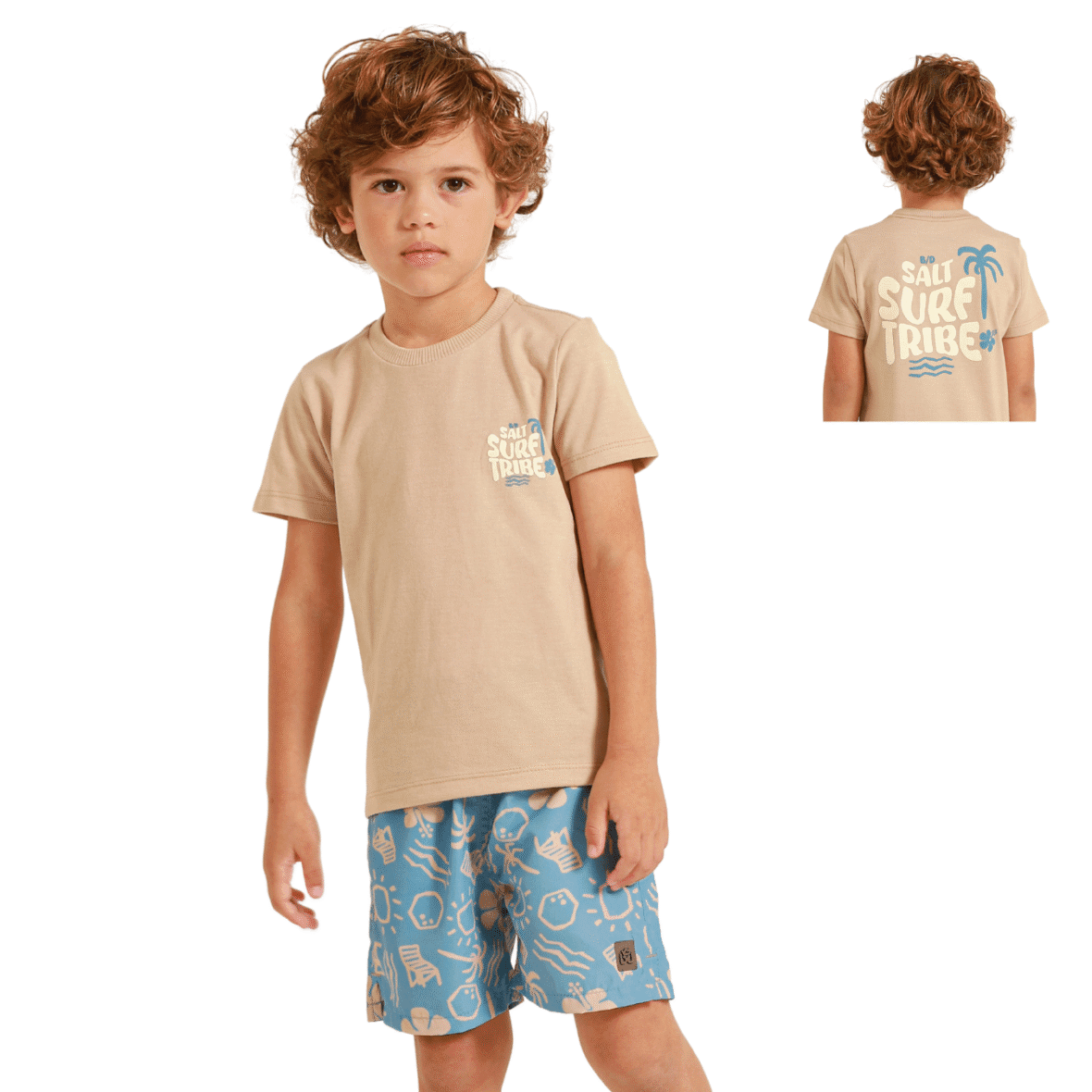 Conjunto Infantil Short Água Surf Banana Danger