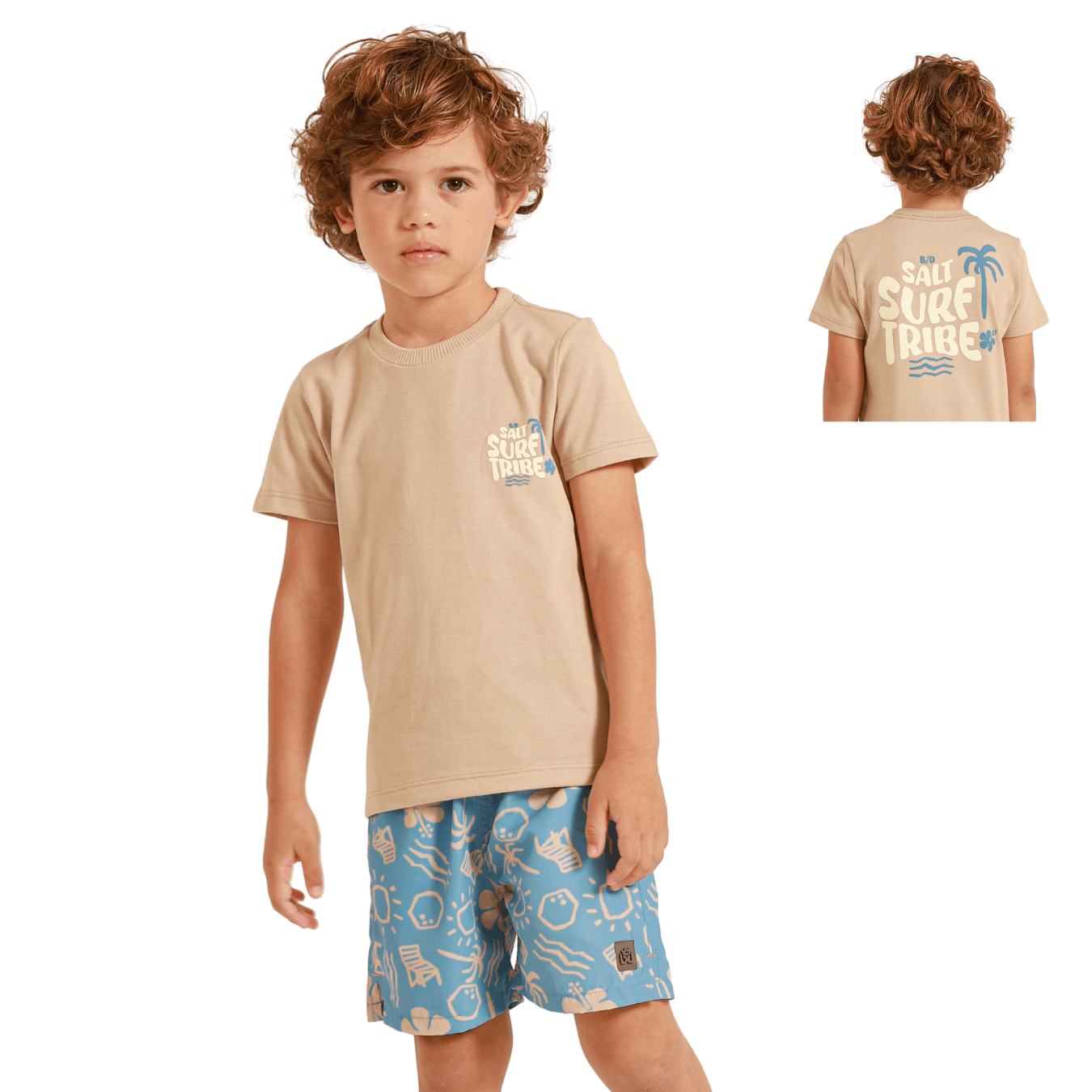 Sunga Infantil Durio Meninos - Secagem Rápida - Estampa Banana Laranja - Tamanho 3 Anos