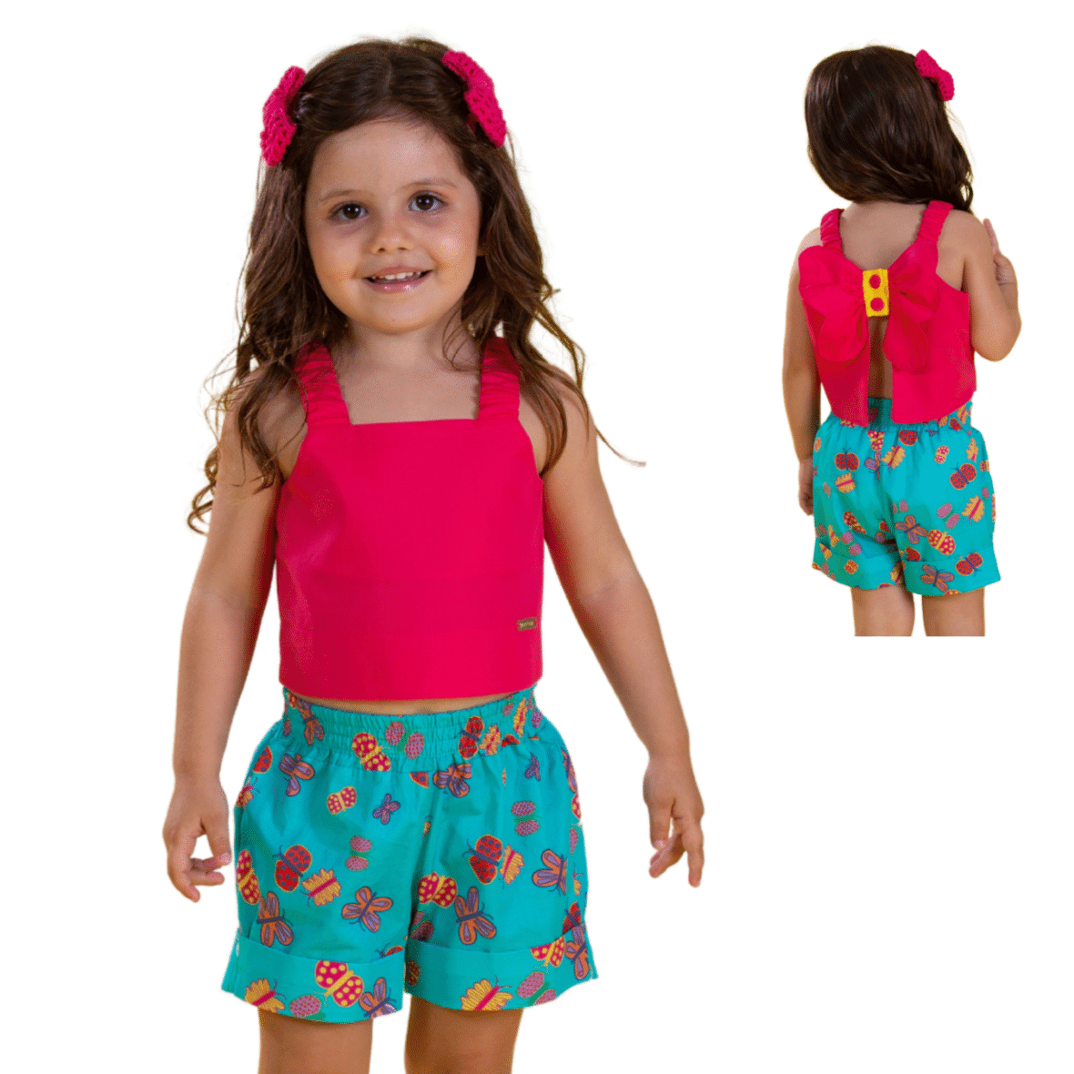 Conjunto Infantil Estampa Borboletas 3D Precoce