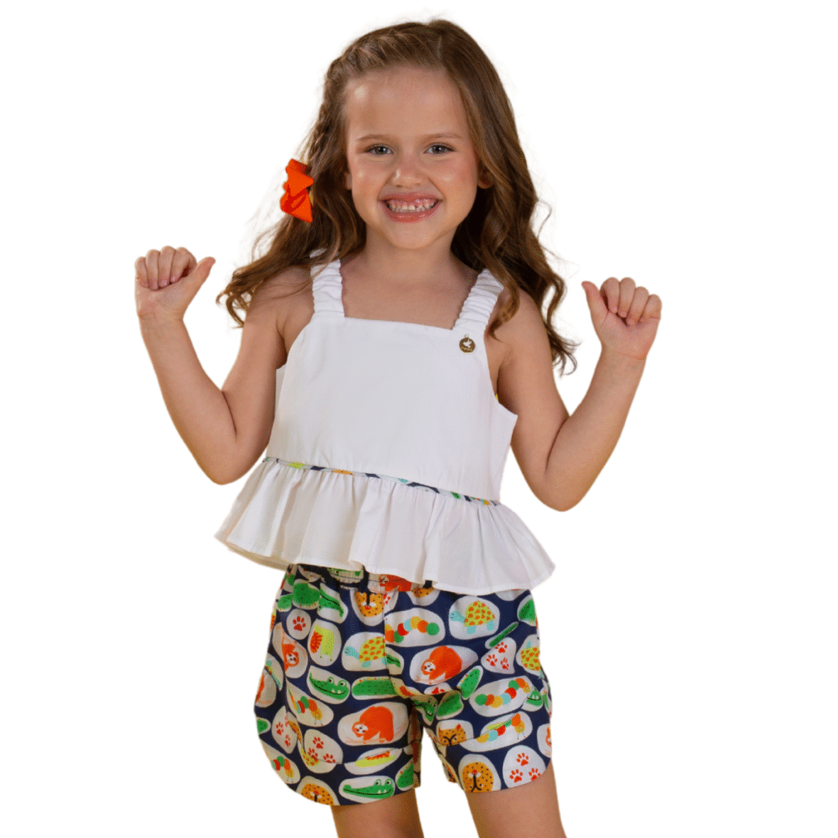 Conjunto Infantil Estampa Pedrinhas Precoce
