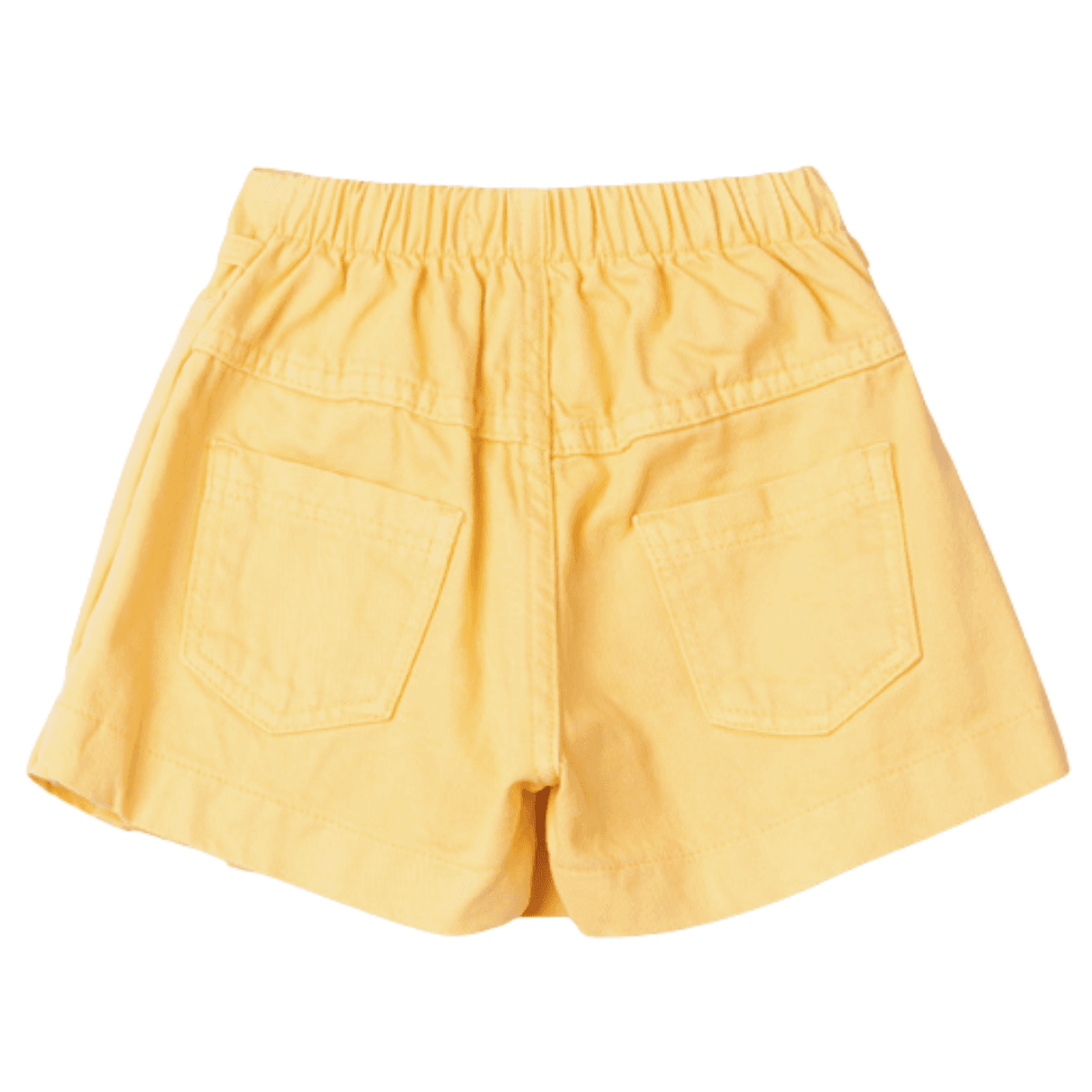 Short Saia Infantil de Sarja Amarela com Pregas Animê