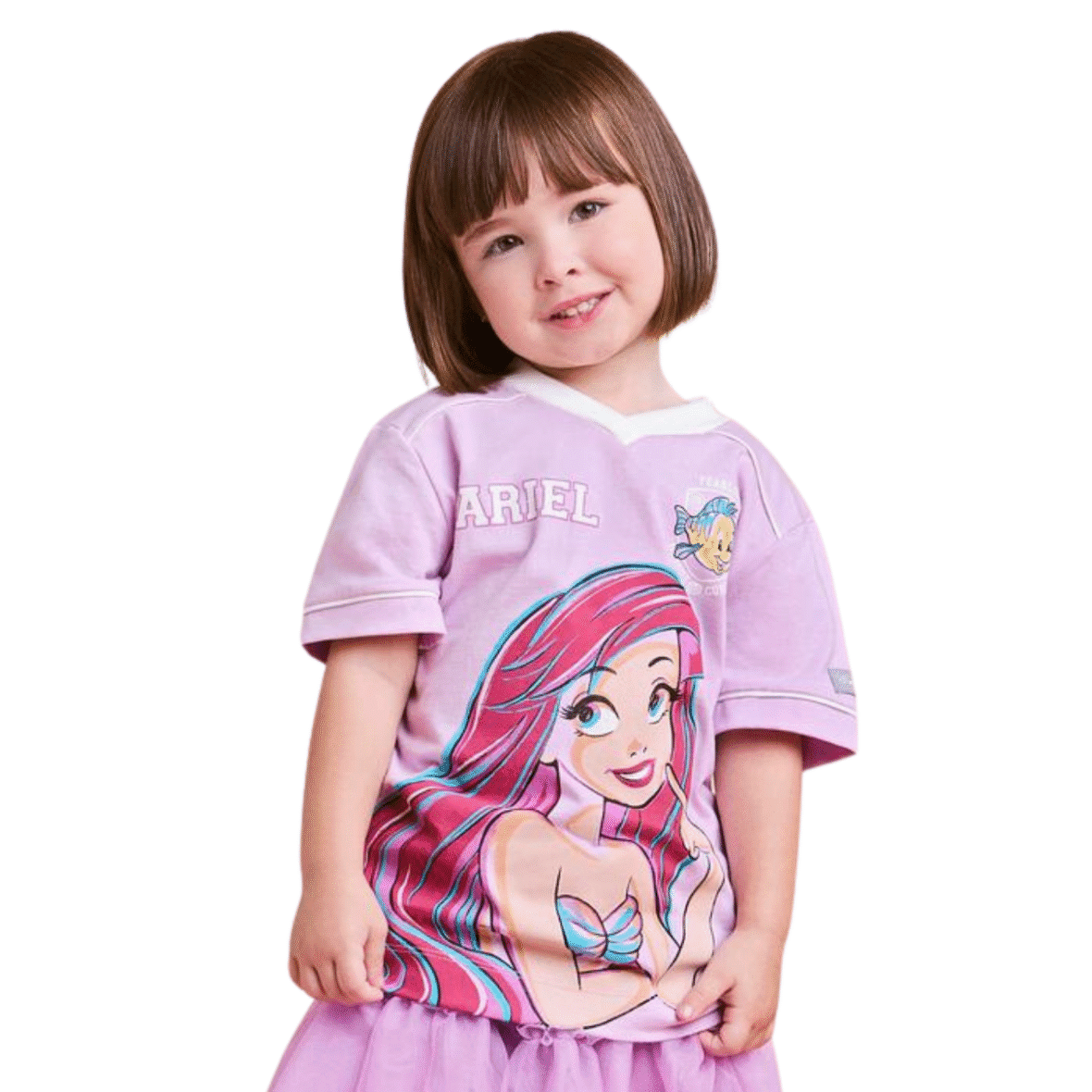 Blusa Infantil Princesa Disney Ariel Animê