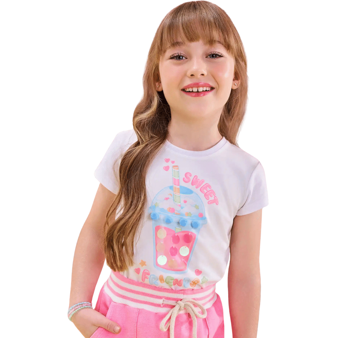 Blusa Infantil em Malha com Aplique Infanti