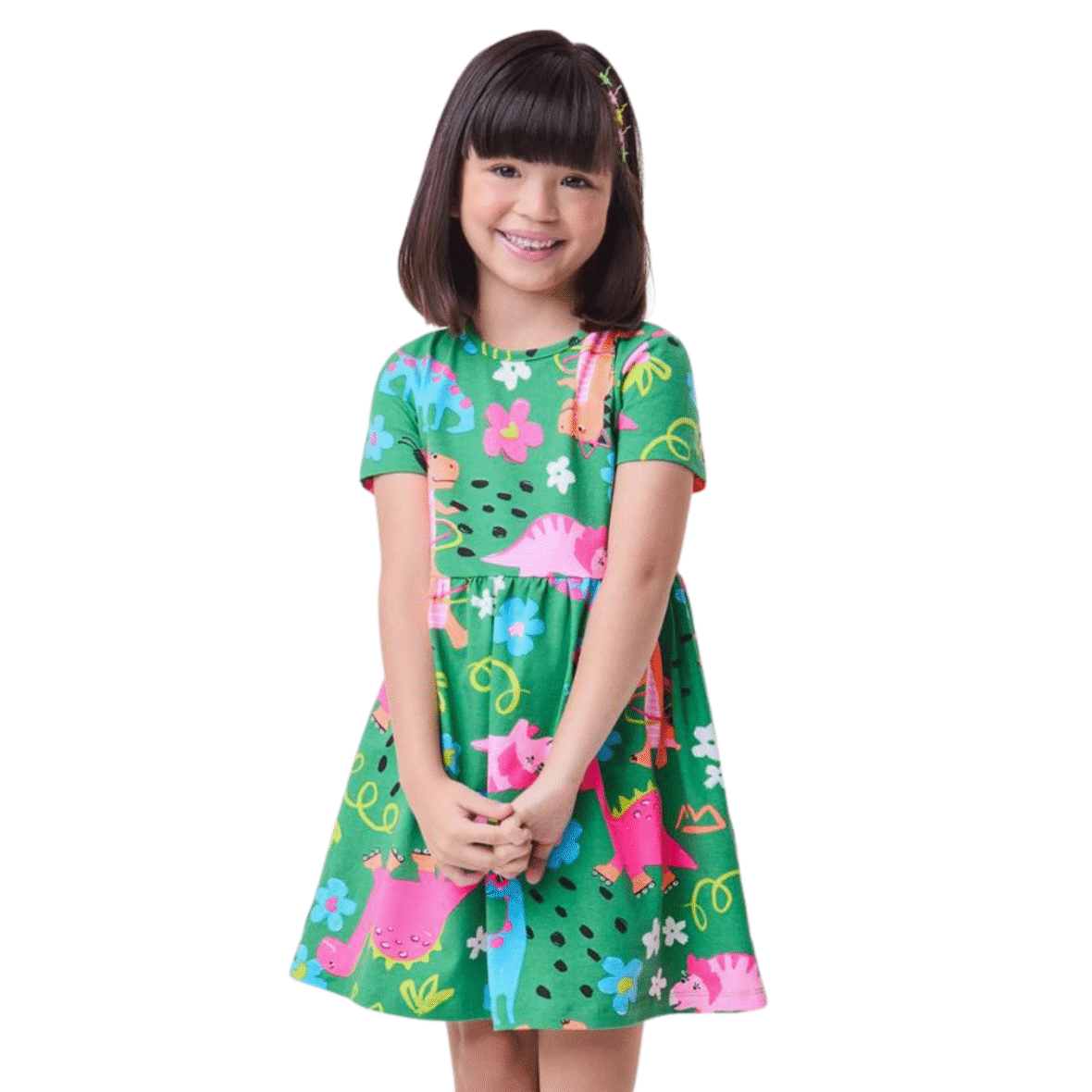 Vestido Infantil Dinossauro Bimbi