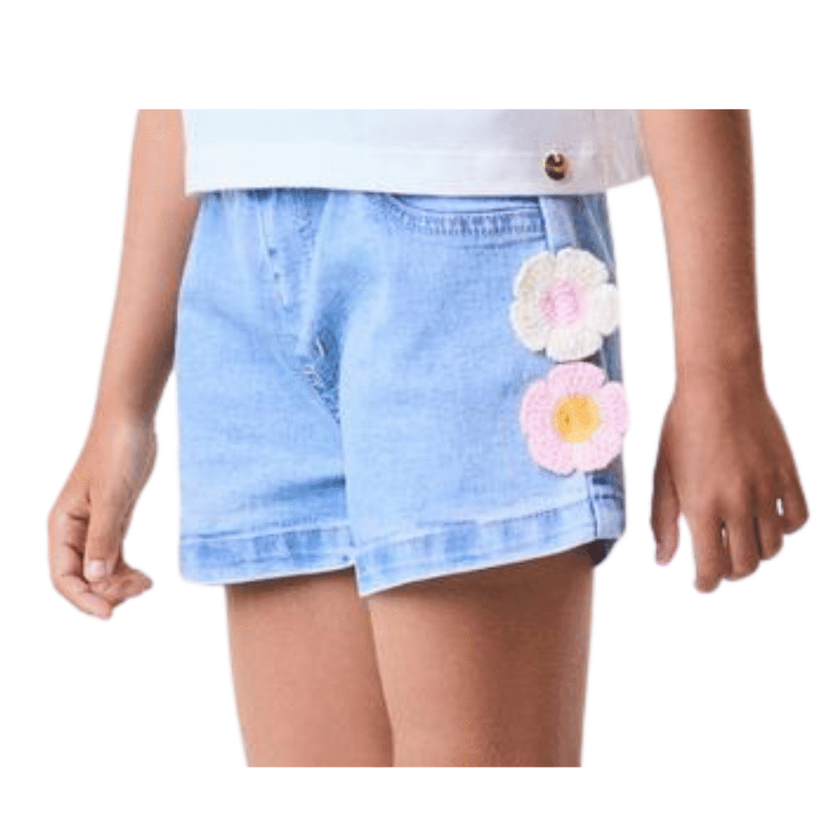 Short Jeans Infantil Flor Bimbi