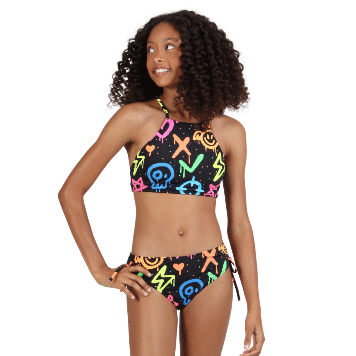 Biquini Infantil Cropped Grafite Siri Kids