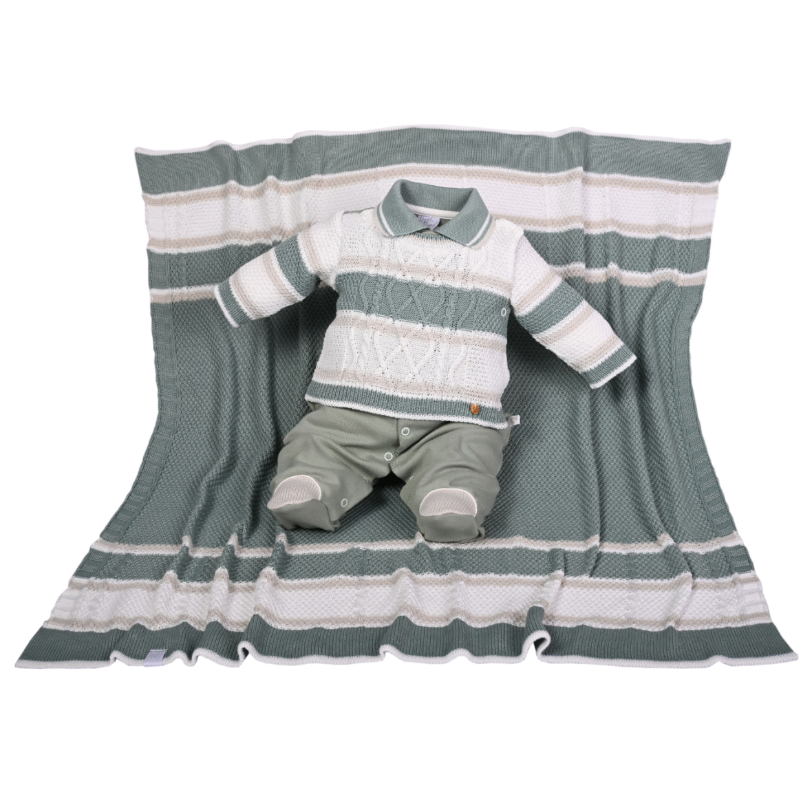 Kit Saída de Maternidade Tricot Lucca Beth Bebê