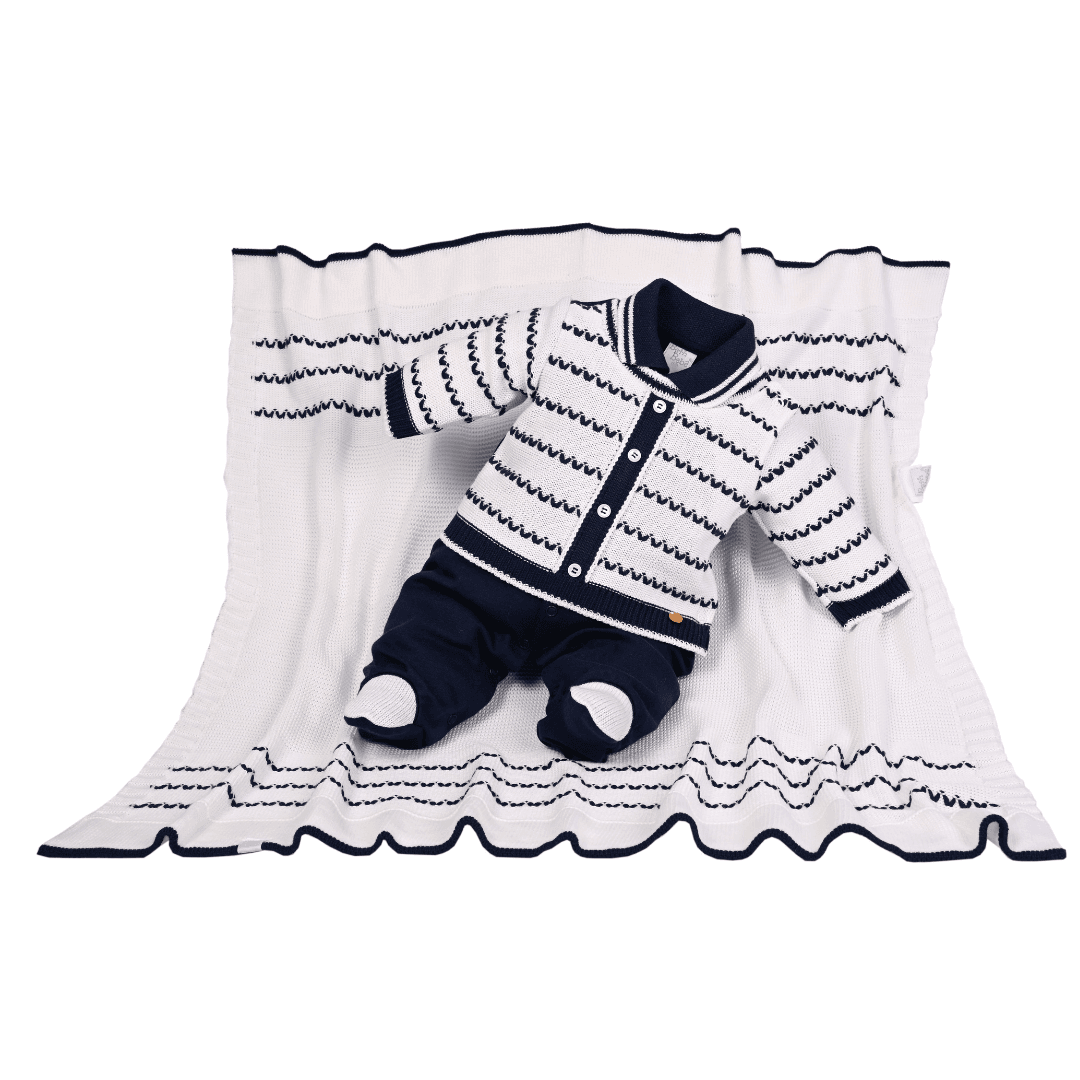 Kit Saída de Maternidade Tricot Davi Beth Bebê