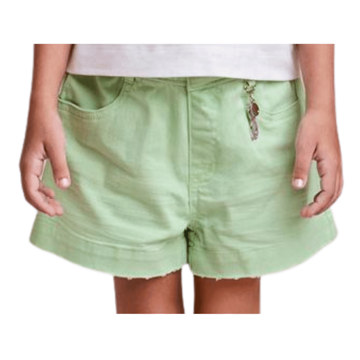 Short Infantil em Sarja Verde Pistache Animê