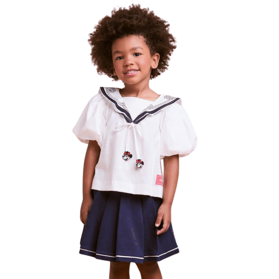 Conjunto Infantil Gola Marinheiro Azul Animê