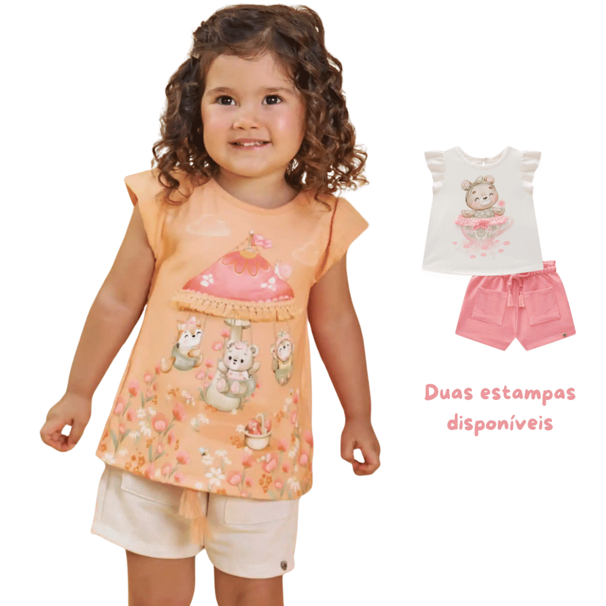 Conjunto Infantil Bata e Short Infanti