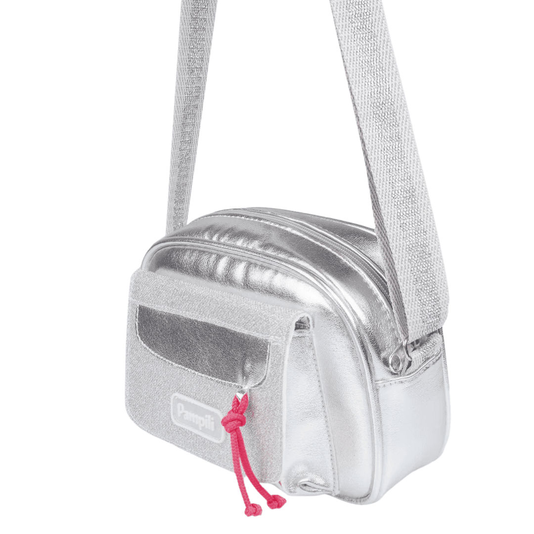 Bolsa Infantil Repartições Prata Pampili