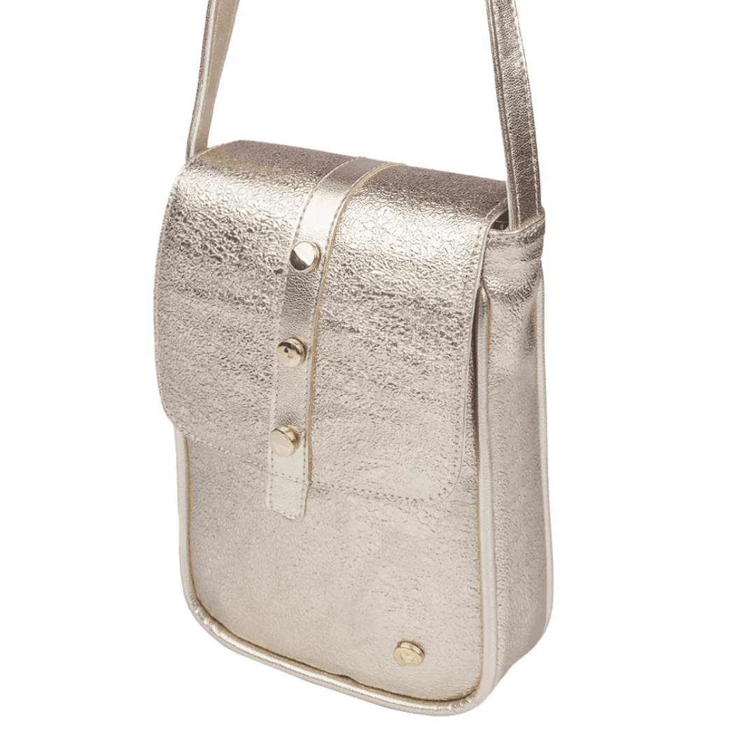 Bolsa Infantil Tiracolo Texturizada Dourada Pampili