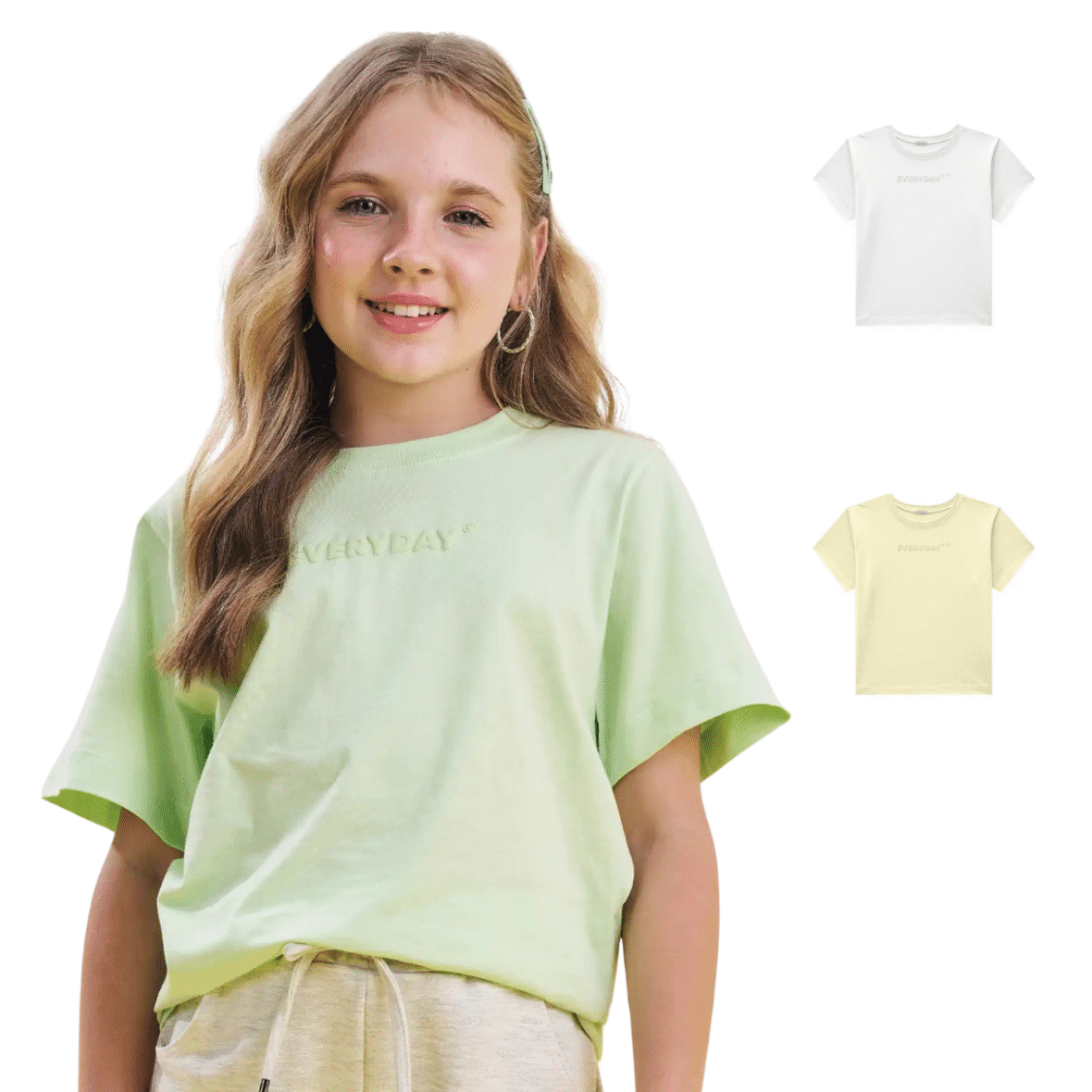 Camiseta Juvenil em Meia Malha Vic&Vicky