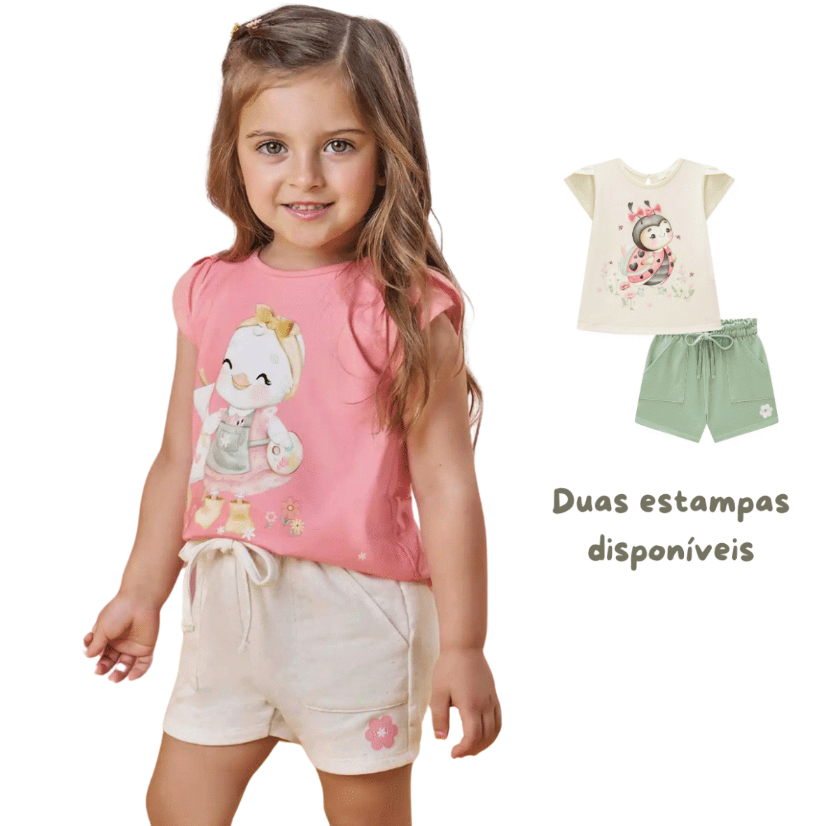 Conjunto Infantil Bata e Short Infanti