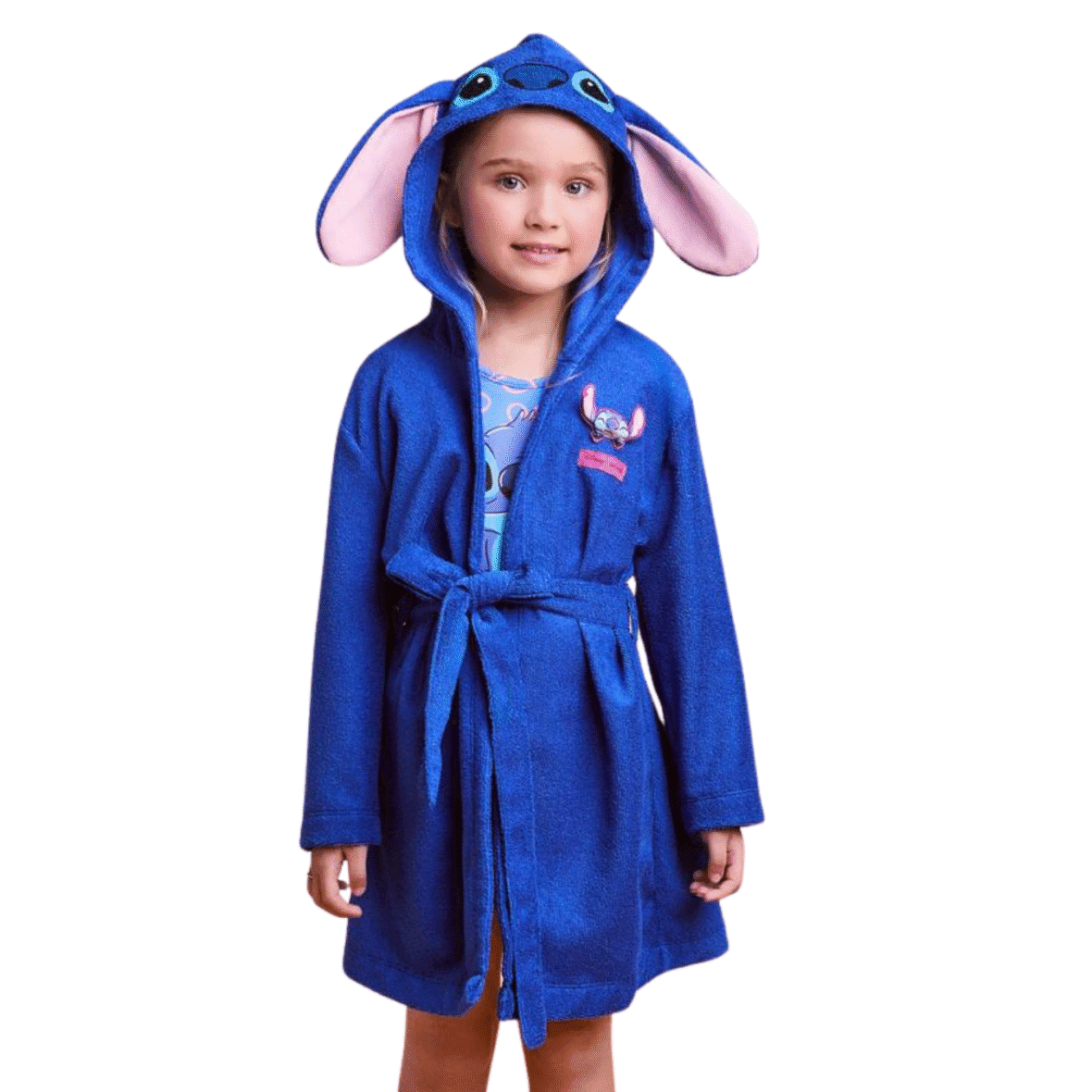 Roupão Infantil do Stitch com Orelhinhas Animê