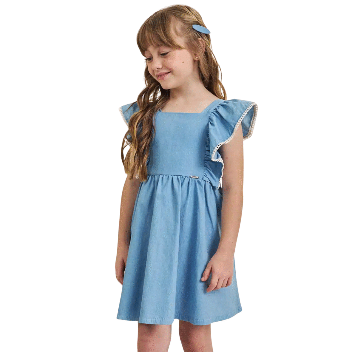 Vestido Infantil em Chambray Infanti
