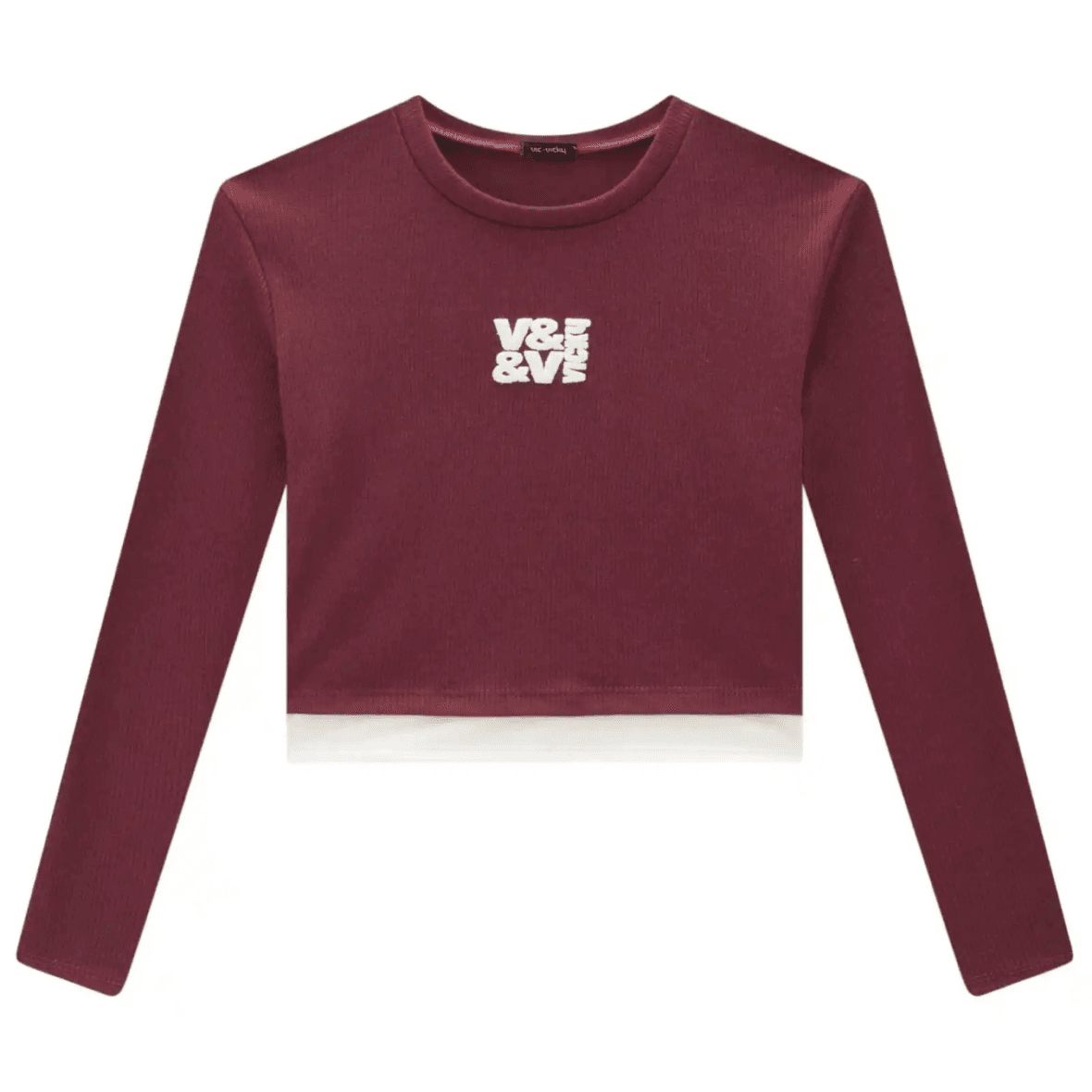 Camiseta Juvenil Boxy Over em Canelado Vic&Vicky