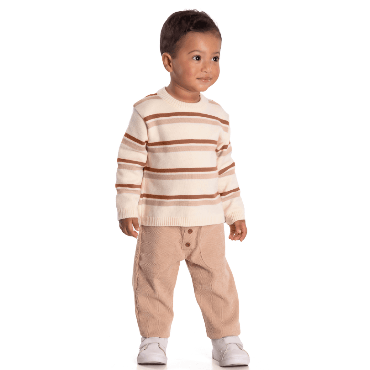 Conjunto Menino Tricô Listrado Nini & Bambini