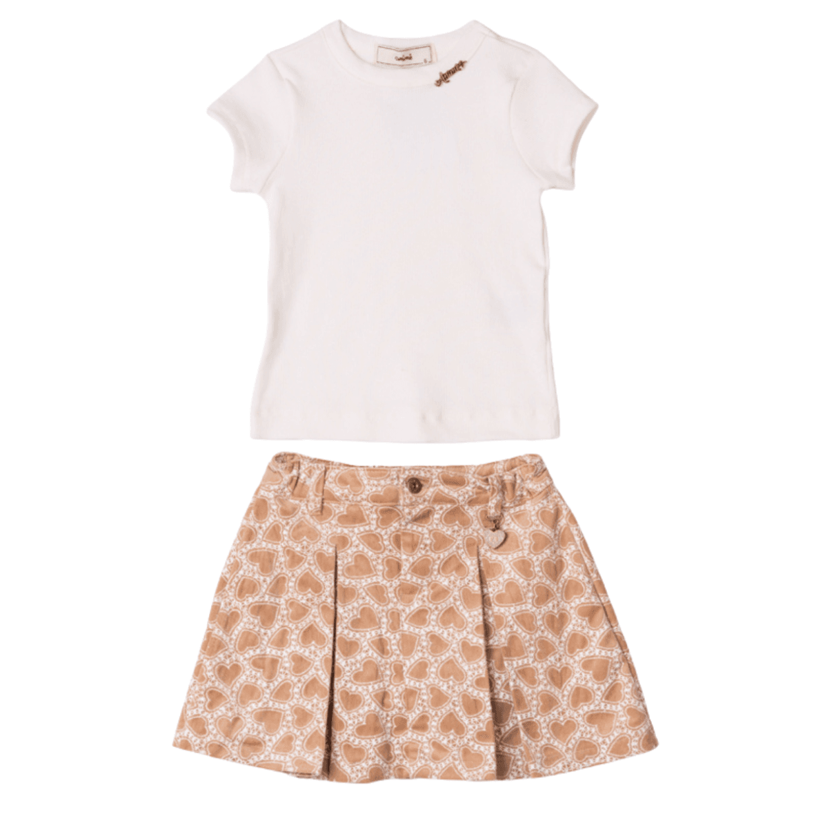 Conjunto Infantil Corações Animê