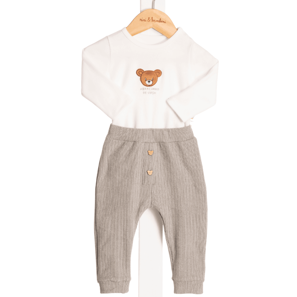 Conjunto Bebê Menino Brincadeira de Urso Nini & Bambini