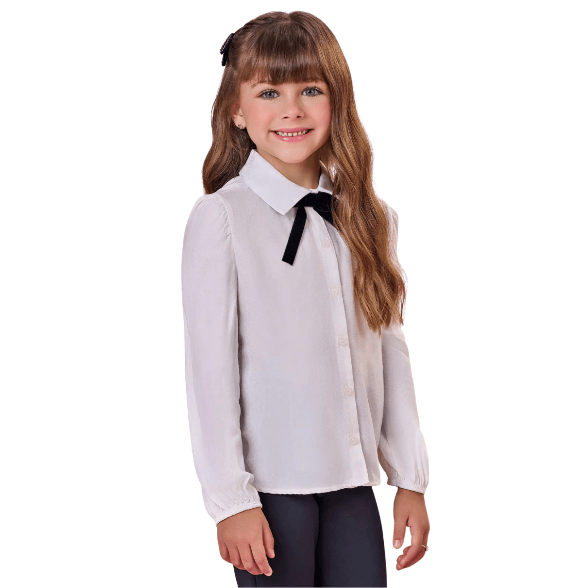 Camisa Infantil em Viscose com Laço Infanti