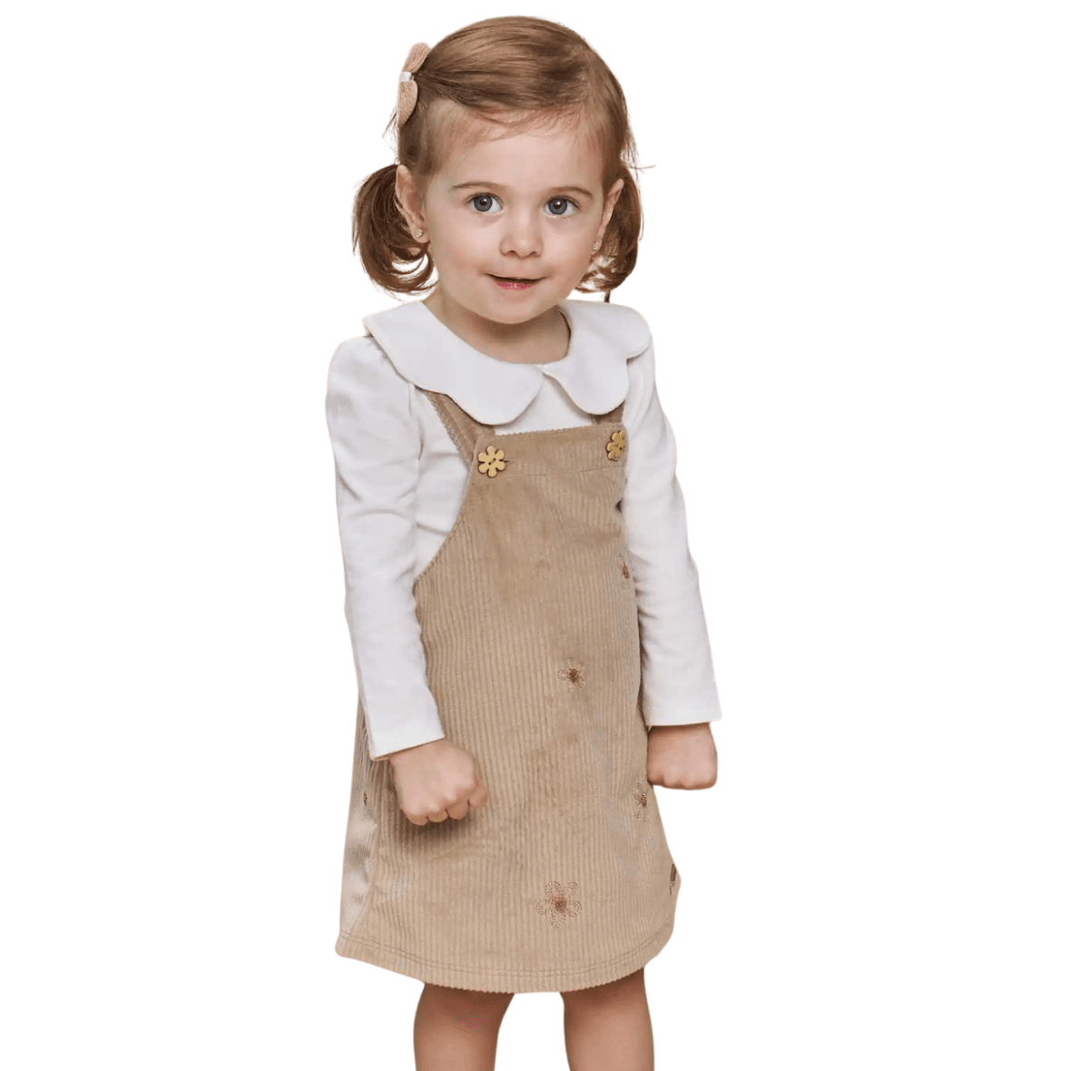 Salopete Infantil em Veludo com Body Infanti