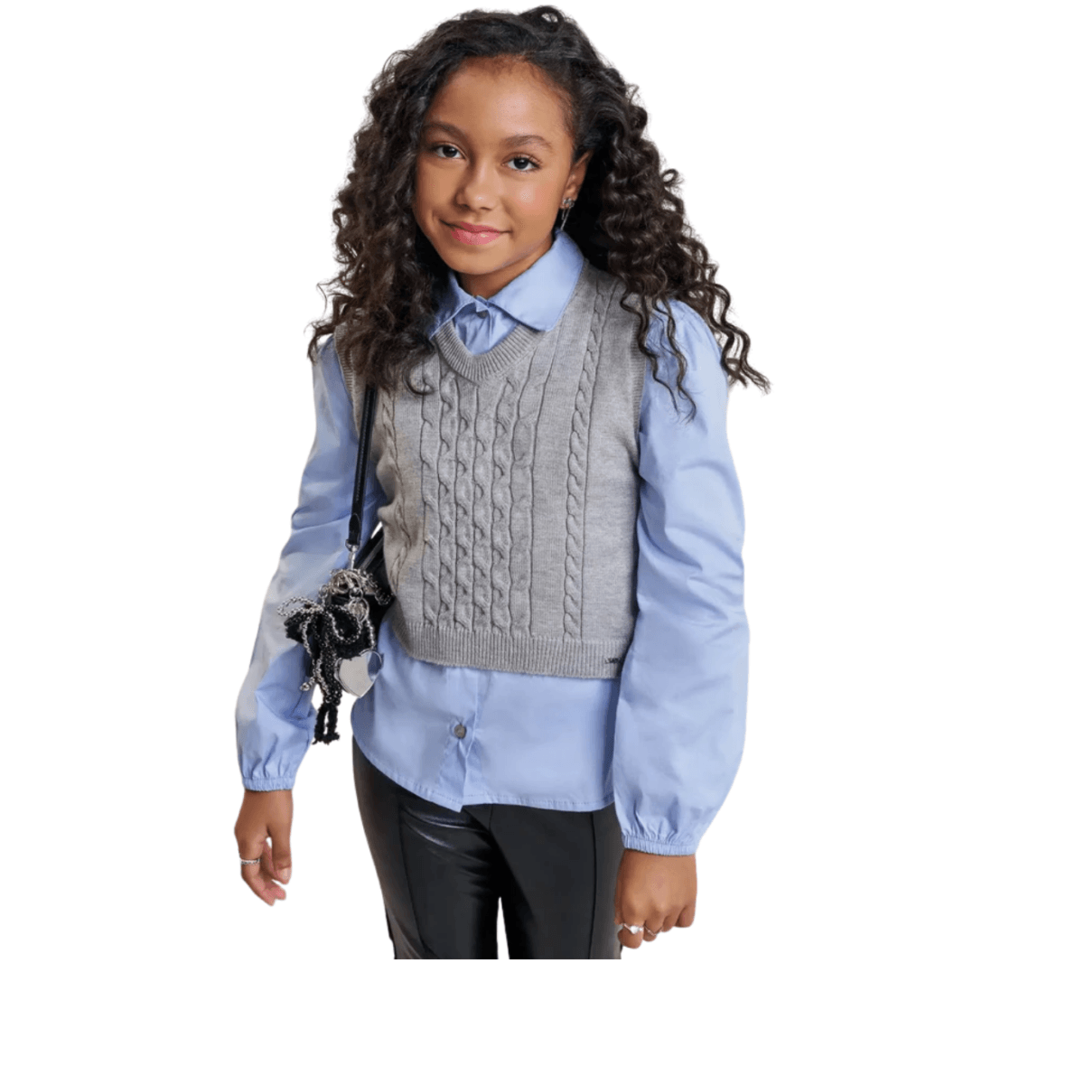 Colete Juvenil em Tricô Prime Vic&Vicky