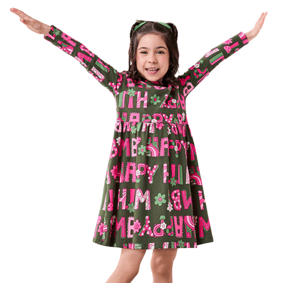 Vestido Infantil Lettering Bimbi