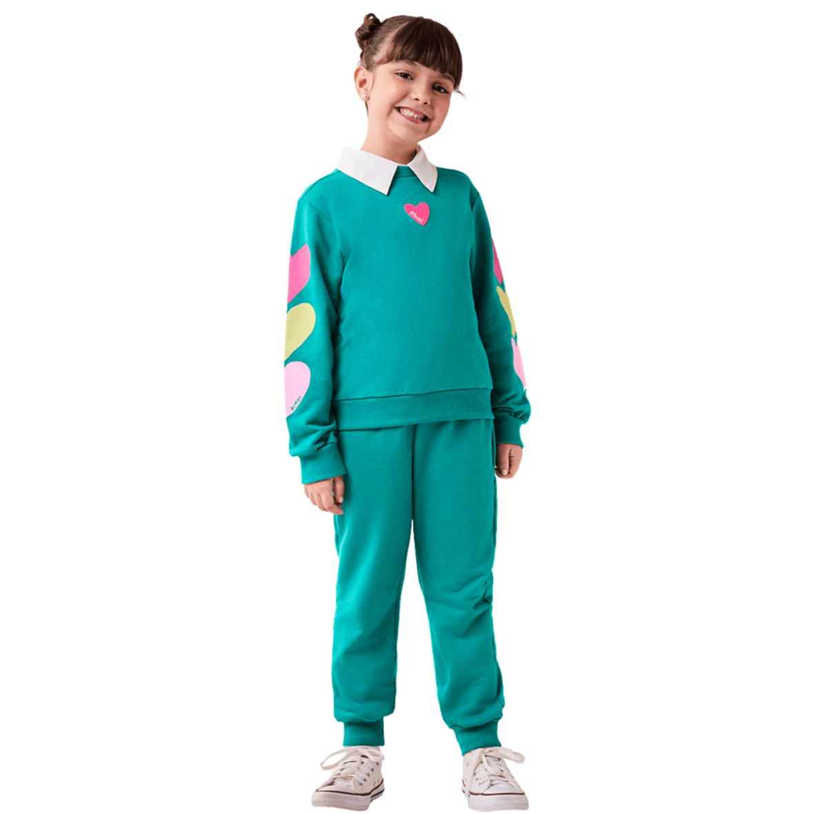 Conjunto Infantil de Moletom Verde Bimbi