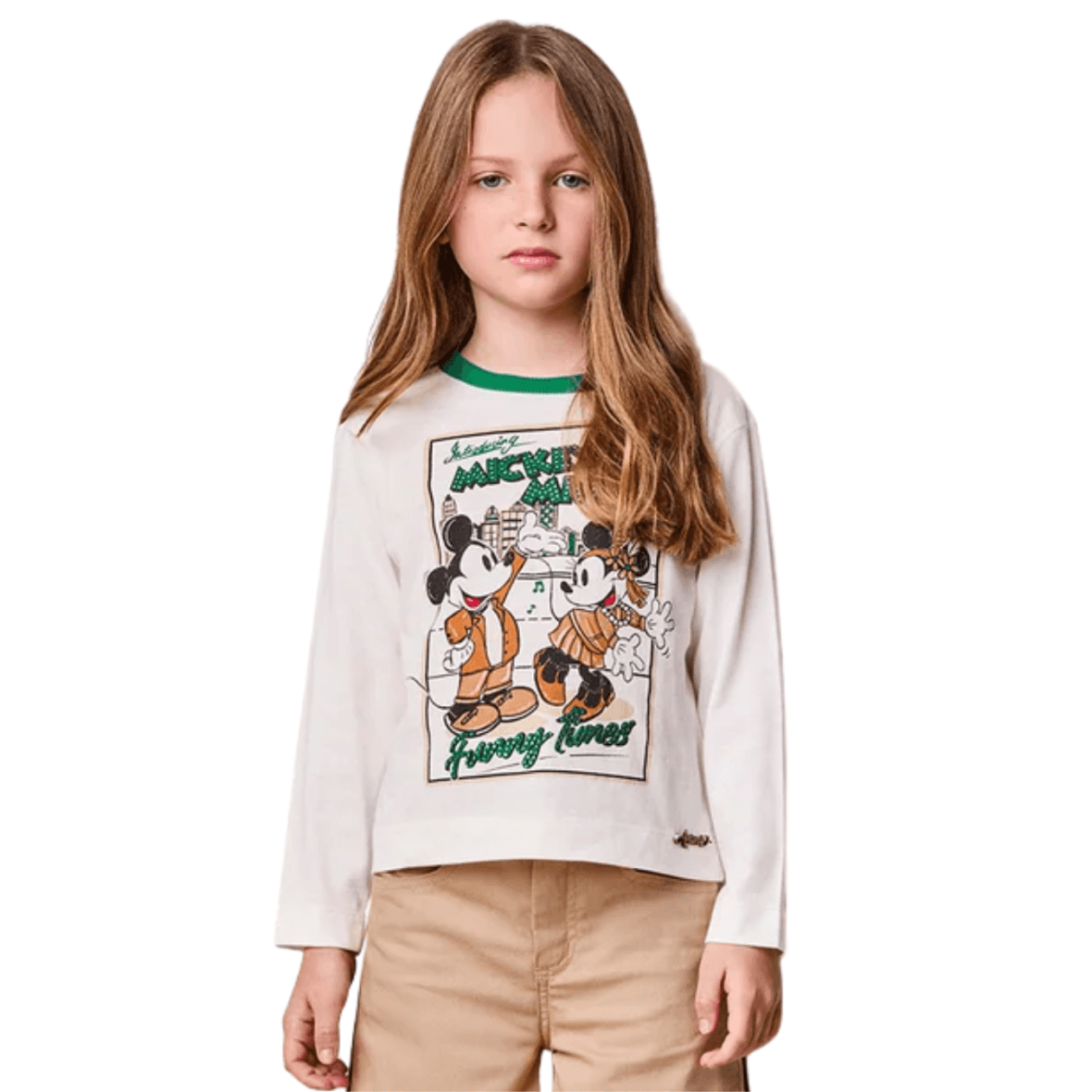 Blusa Infantil Manga Longa do Casal Mouse Animê