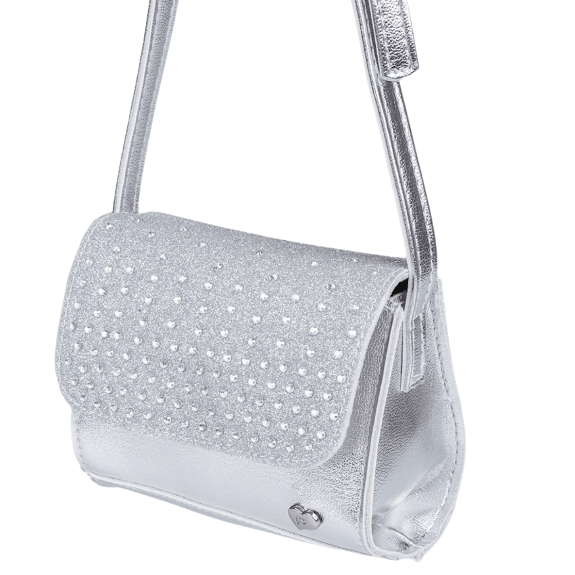 Bolsa Infantil Tiracolo Strass Prata Pampili