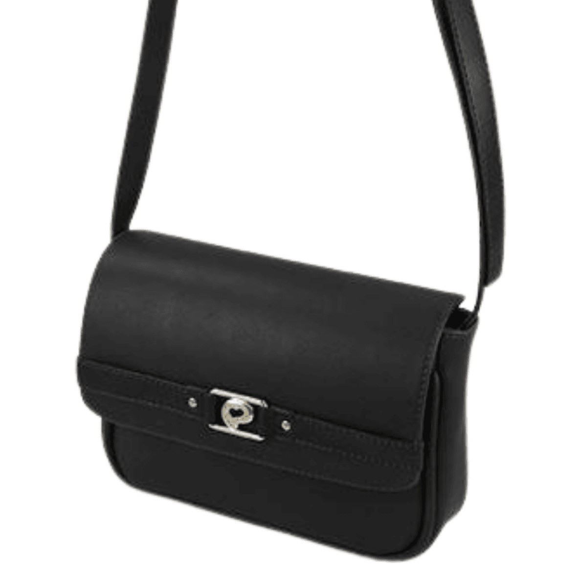 Bolsa Infantil Retangular Preta com Fecho Pampili