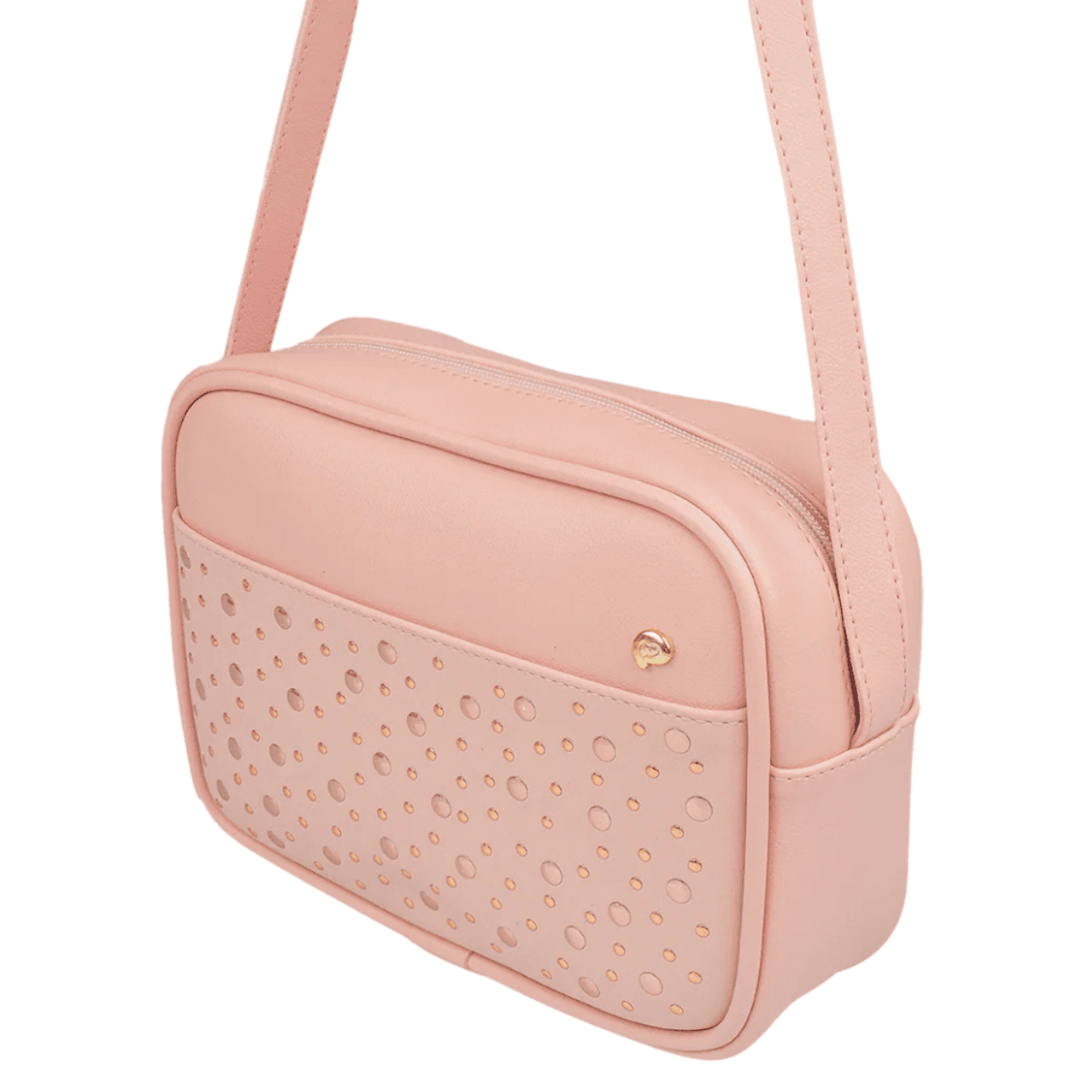 Bolsa Infantil Retangular com Glitter Rosa Novo Pampili