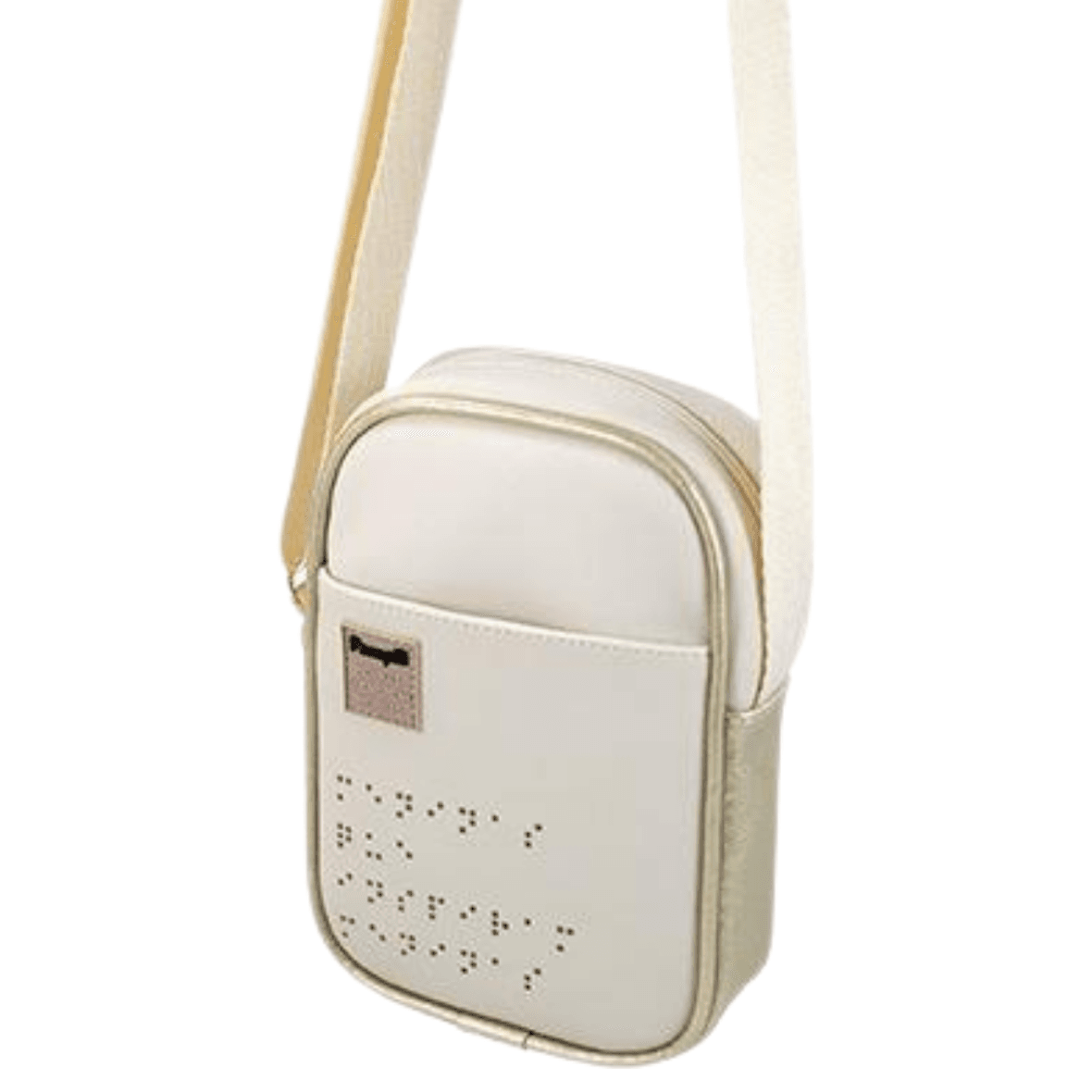 Bolsa Infantil Tiracolo Braile Nude Dourada Pampili