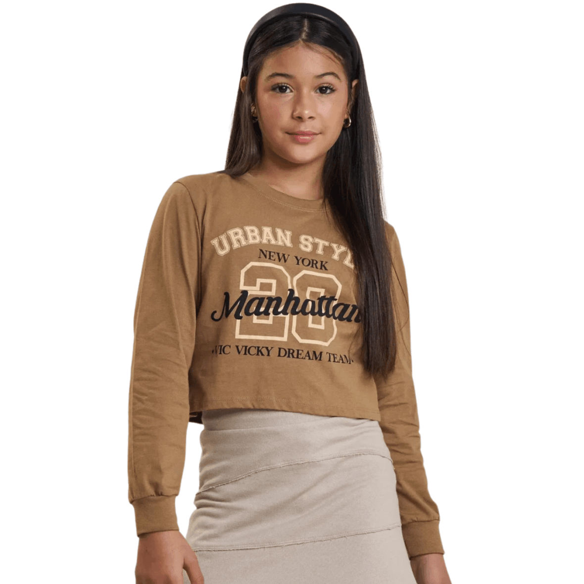 Camiseta Juvenil em Meia Malha Vic&Vicky