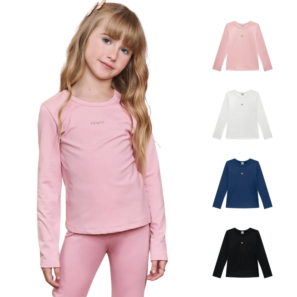 Blusa Infantil em Termoskin Peluciado Infanti