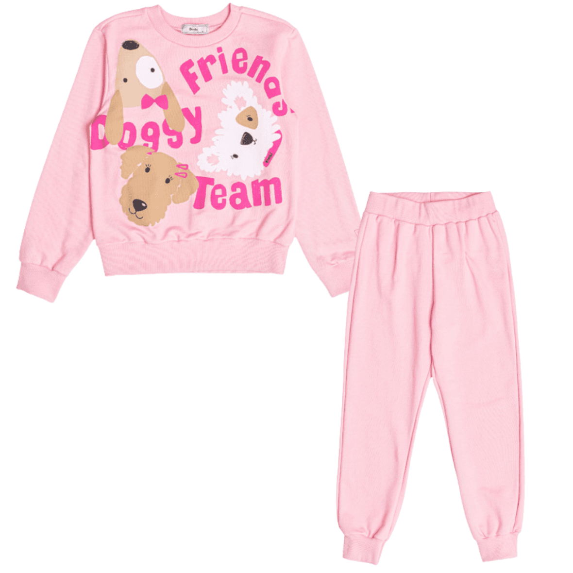 Conjunto Infantil Moletinho Cachorrinho Rosa Bimbi